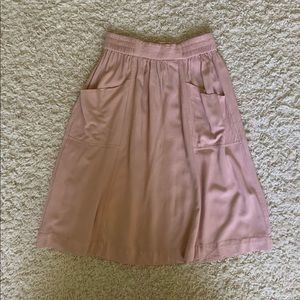 Pale pink high waist skirt
